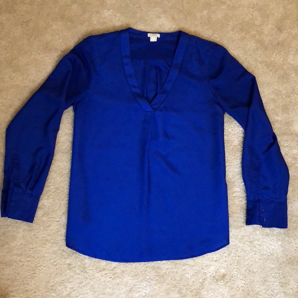 💙 J Crew Blue Blouse